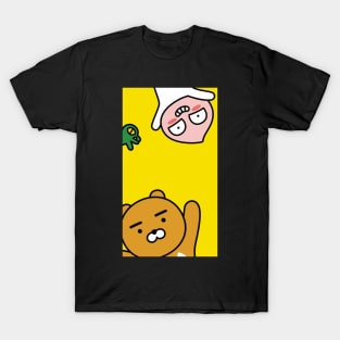 KakaoTalk Friends Apeach + Con & Ryan (카카오톡 라이언) T-Shirt